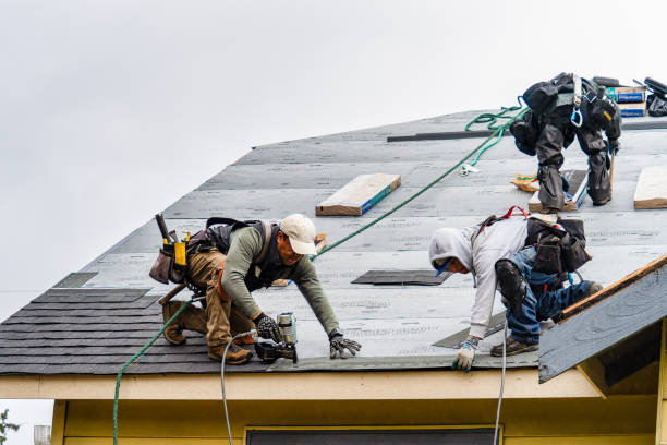Professional Gutter Installation technician working in Utica, SD